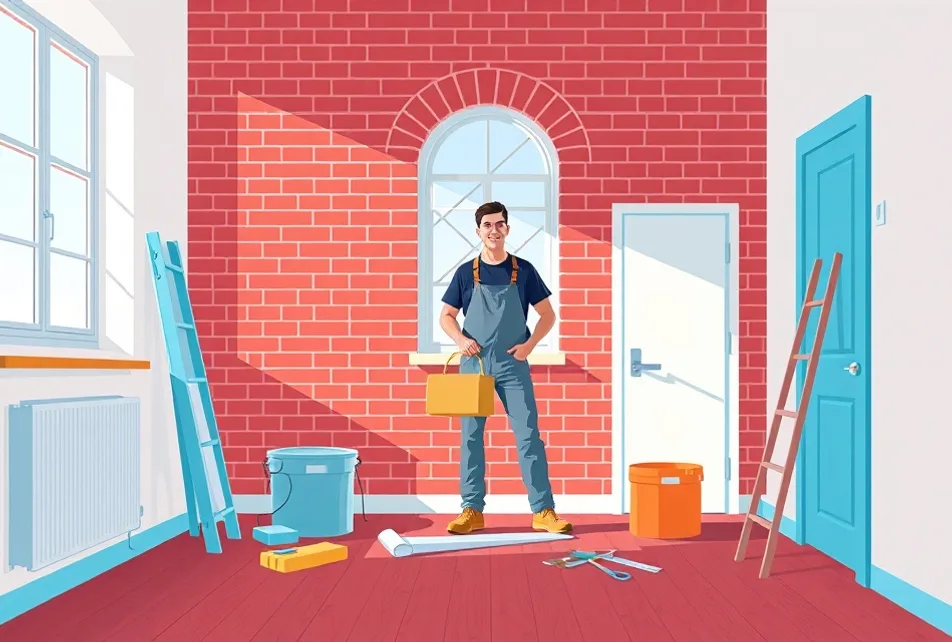 Intérieur rénové après travaux de peinture à Sanary-sur-Mer